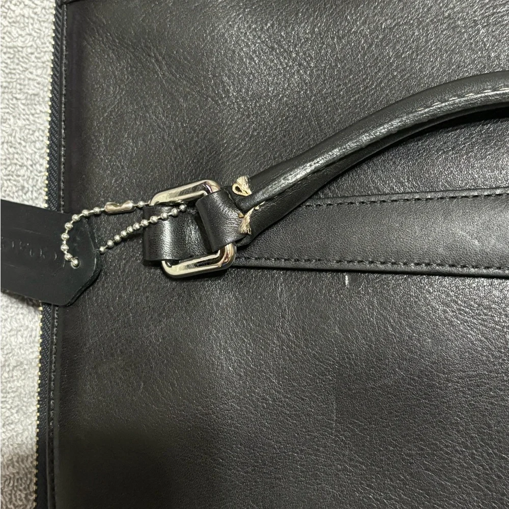Vintage Black 9420 Coach Bonnie zip leather satchel - Picture 9 of 10